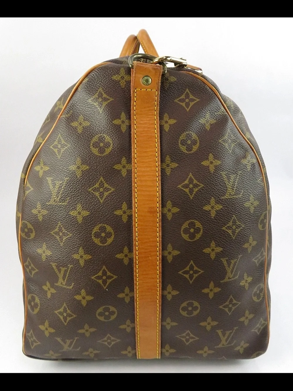 Louis Vuitton Monogram Canvas Brown Duffel with Vachetta Trim